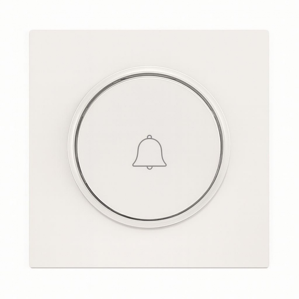 Кнопка дзвінка одноклавішний HausMark Bela білий