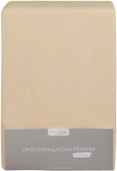 Простынь на резинке 140x200 см бежевый Homeline 