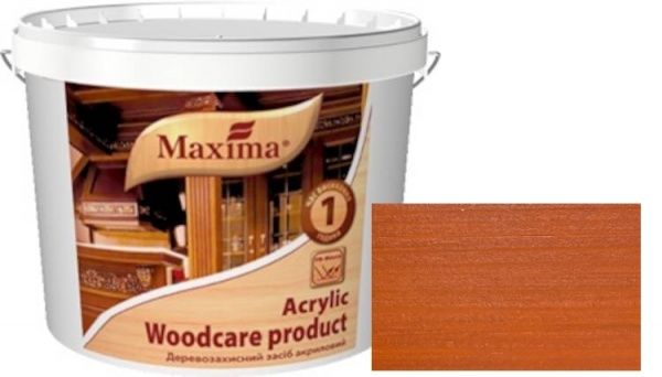 Декоративний та захисний засіб для деревини Maxima акриловий горобина глянець 2,5 л