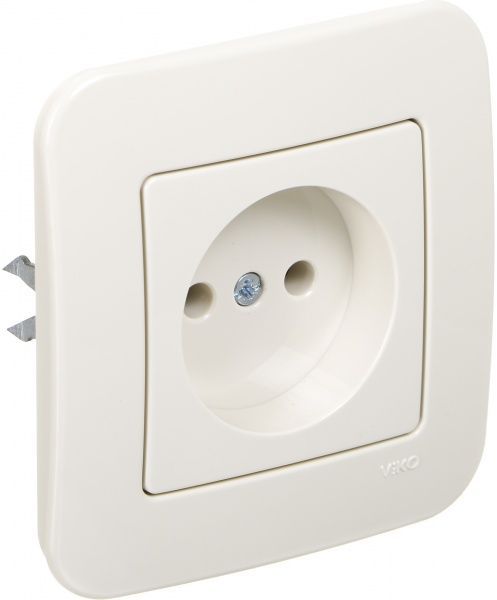 Розетка без заземлення Viko Rollina без шторок без кришки крем 90421007