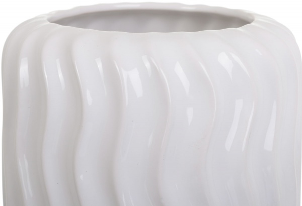 Ваза керамічна білий Тромсе 14,5х40 см