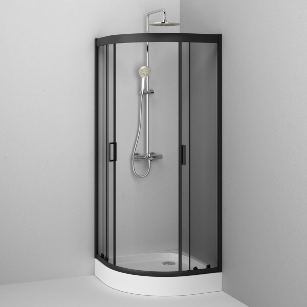 Душевое ограждение AM.PM Gem 1/4 Round 80x80 W90UG-401-080MT Black