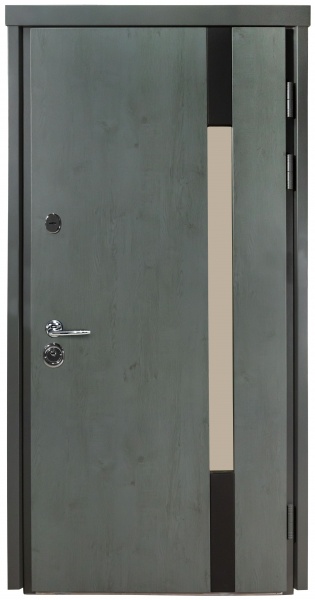 Двері вхідні Булат Термо House-705 антрацит / дуб полярний 2050x950 мм праві