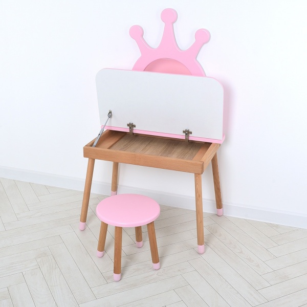 Набор ArinWOOD Трюмо с боксом Принцесса розовый 0301 