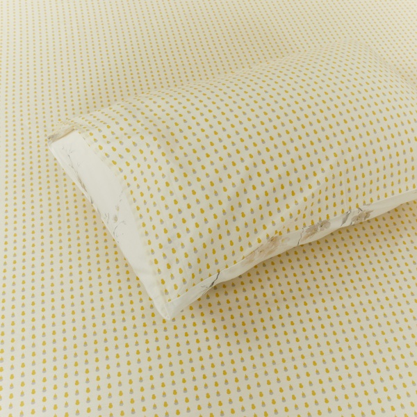 Комплект постільної білизни Matina 1,5 жовтий із білим La Nuit 