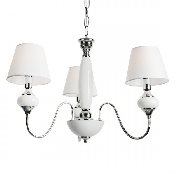 Люстра подвесная Victoria Lighting 3x40 Вт E14 хром/белый Lilian/SP3 chrome 