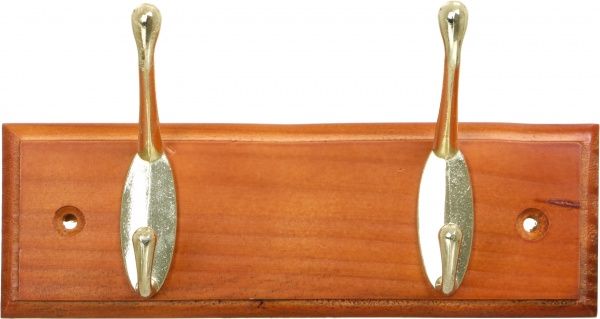 Вішалка з гачками Larvij LH2LAP01PB темна сосна/золото