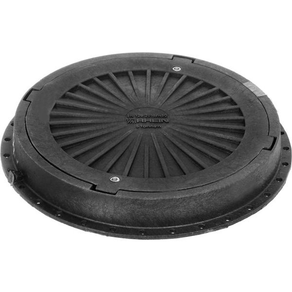 Люк канализационный Rhein 750 мм A15 с замком черный