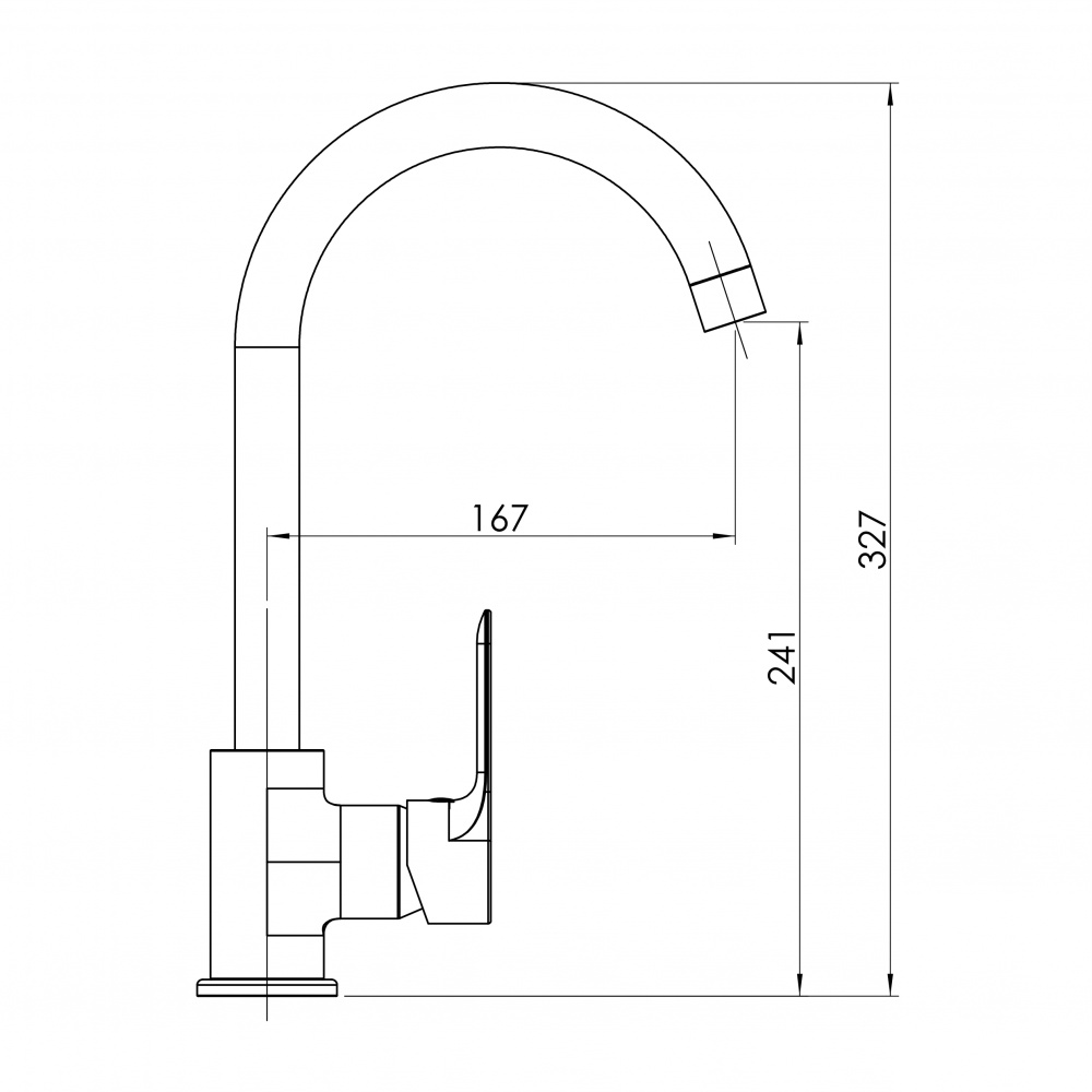 Смеситель для кухни RJ PRIZE, хром RJFA069-05CH