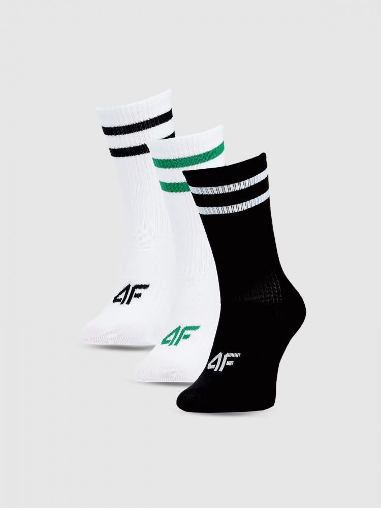 Шкарпетки 4F SOCKS CAS M350 (3pack) 4FJWSS25USOCM350-90S р.32-34 білий/чорний