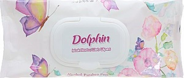 Вологі серветки Dolphin Orchid Blossom 60 шт.