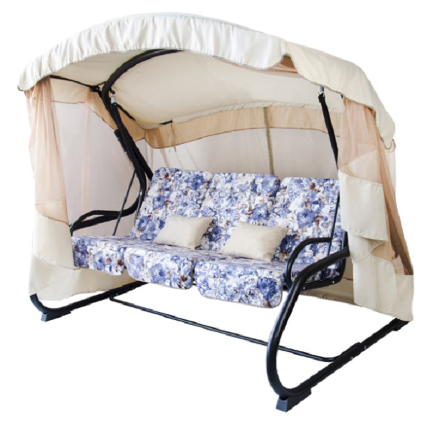 Гойдалка з навісом Vitan Фемелі - 2 блакитні квіти 1720x2130x1560 мм