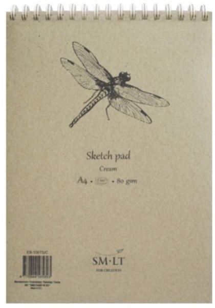 Альбом для эскизов на спирали AUTHENTIC A4 21х29.7 см 80 г/м² 100 листов Smiltainis