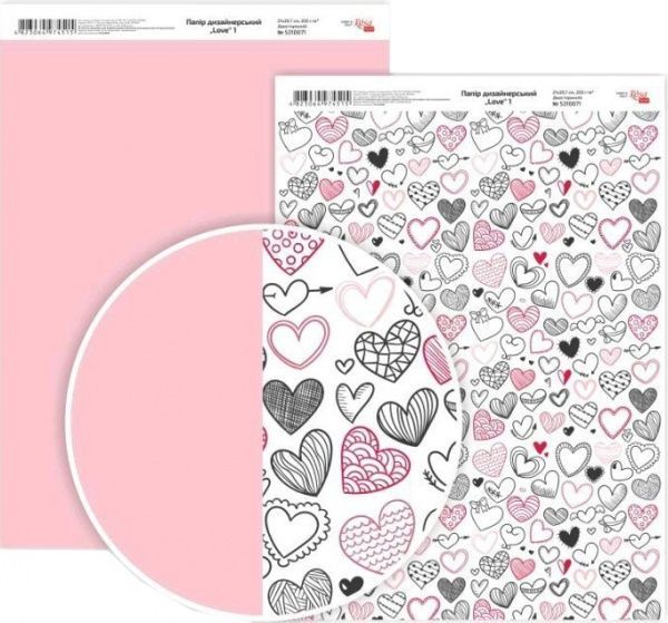 Папір для дизайну Love 1 Rosa Talent