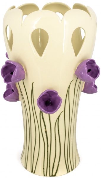 Ваза керамическая бежевая Тюльпан 38x24