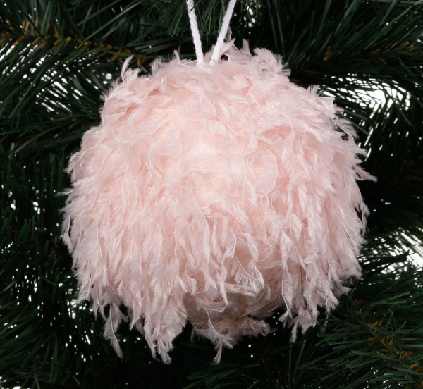 Куля новорічна Shunda пінопластиковий 100 мм рожевий SDA212910PK