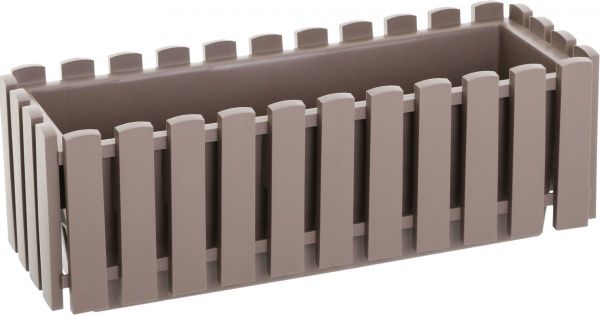 Ящик балконний Plastkon Fency прямокутний 6,2л коричневий 