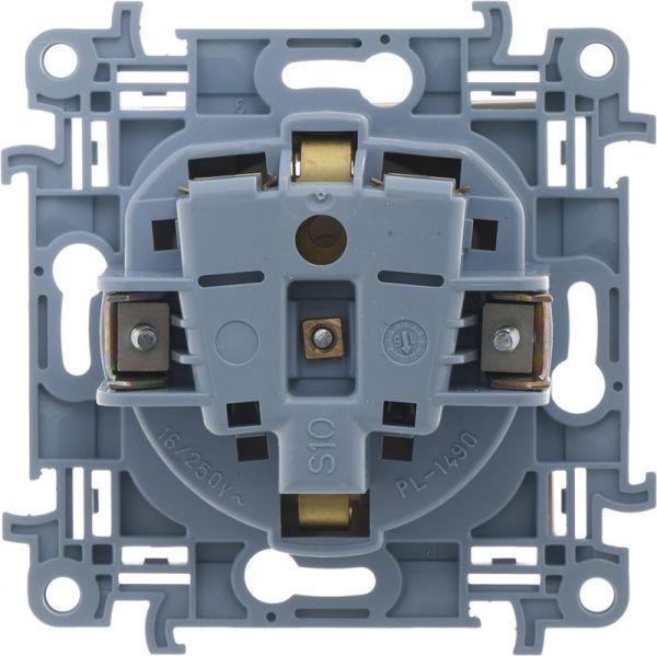 Розетка подвійна із заземленням Simon 10 без шторок з кришкою кремовий CGSZ1B.01/41A