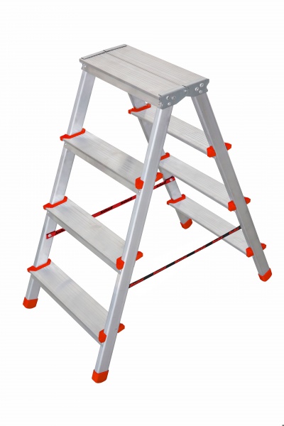 Лестница-стремянка BauGut BERG 2-сторонняя алюминиевая 2х4