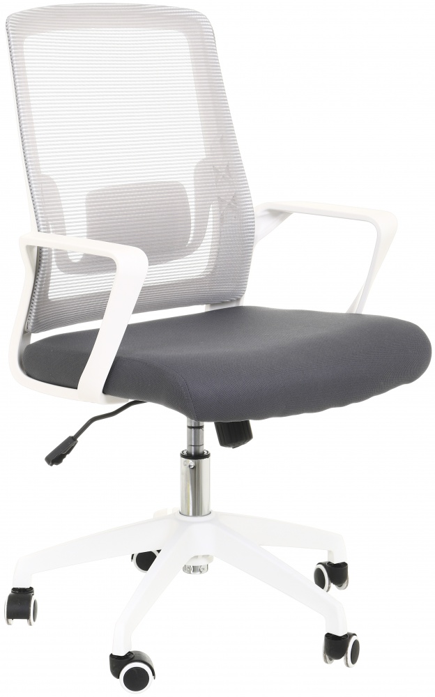 Кресло офисное Фоши серый/белый