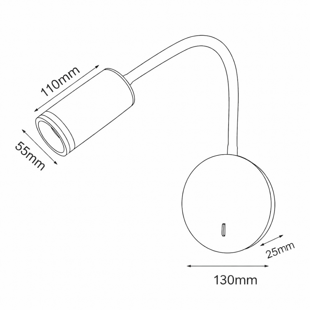 Бра LIGHT SET VILHA LS-WL55110 10 Вт GU10 черный