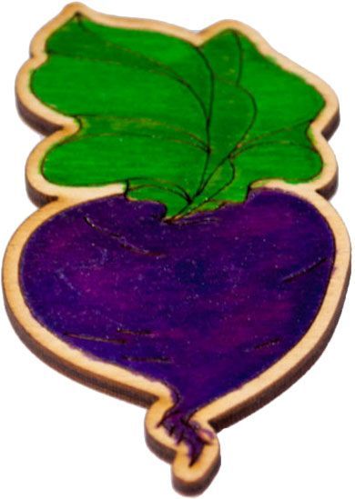 Игрушка деревянная Зірка магнит Фрукты-овощи