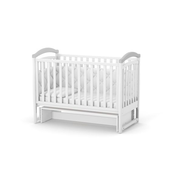 Кроватка детская Veres ЛД6 бело-серый 06.3.1.1.17