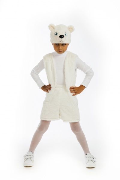 Костюм карнавальний КАРНАВАЛІЯ Ведмедик білий 4-7 років р.116-122 білий