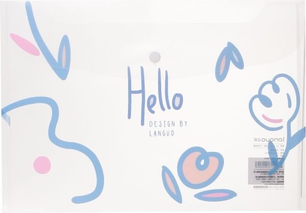 Папка-конверт Рисунки цветов розовые