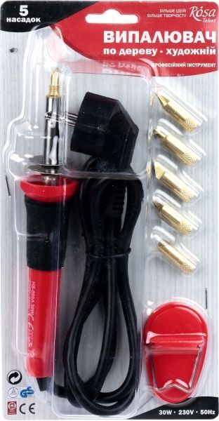 Набор, техника выжигание 5 насадок  Rosa Start