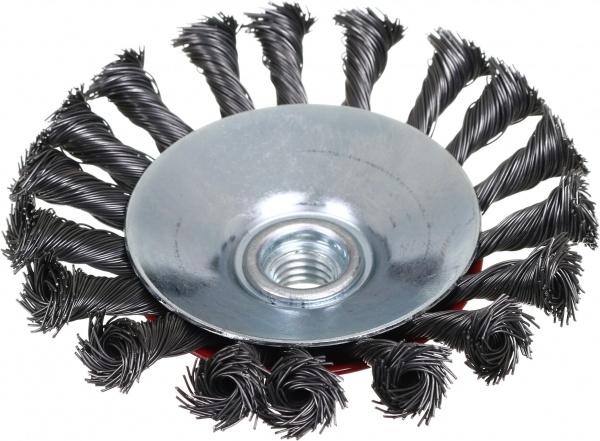 Щітка конусна для шліфмашини d115 мм M14 сталь дріт плетений Expert