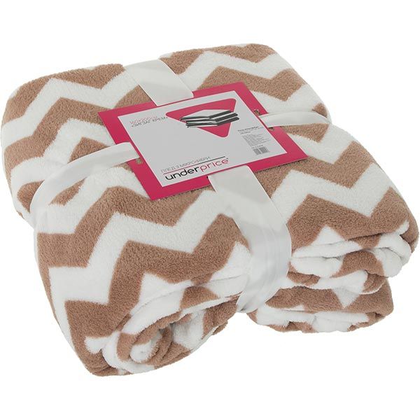 Плед мікрофібра Underprice Зигзаг крем 160x200 см