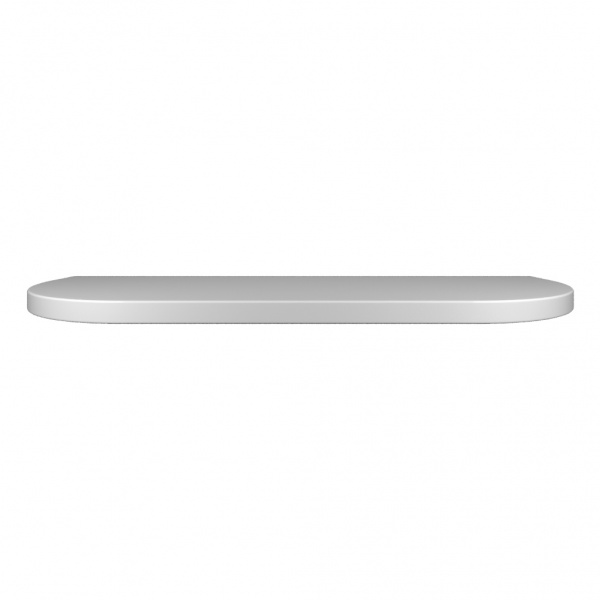 Полиця DC пряма радіусна 600x16x200 мм світло-сірий 