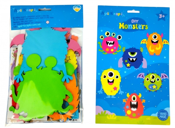 Набор для творчества Apli Krapli 3D-аппликация Монстрики 3D-07