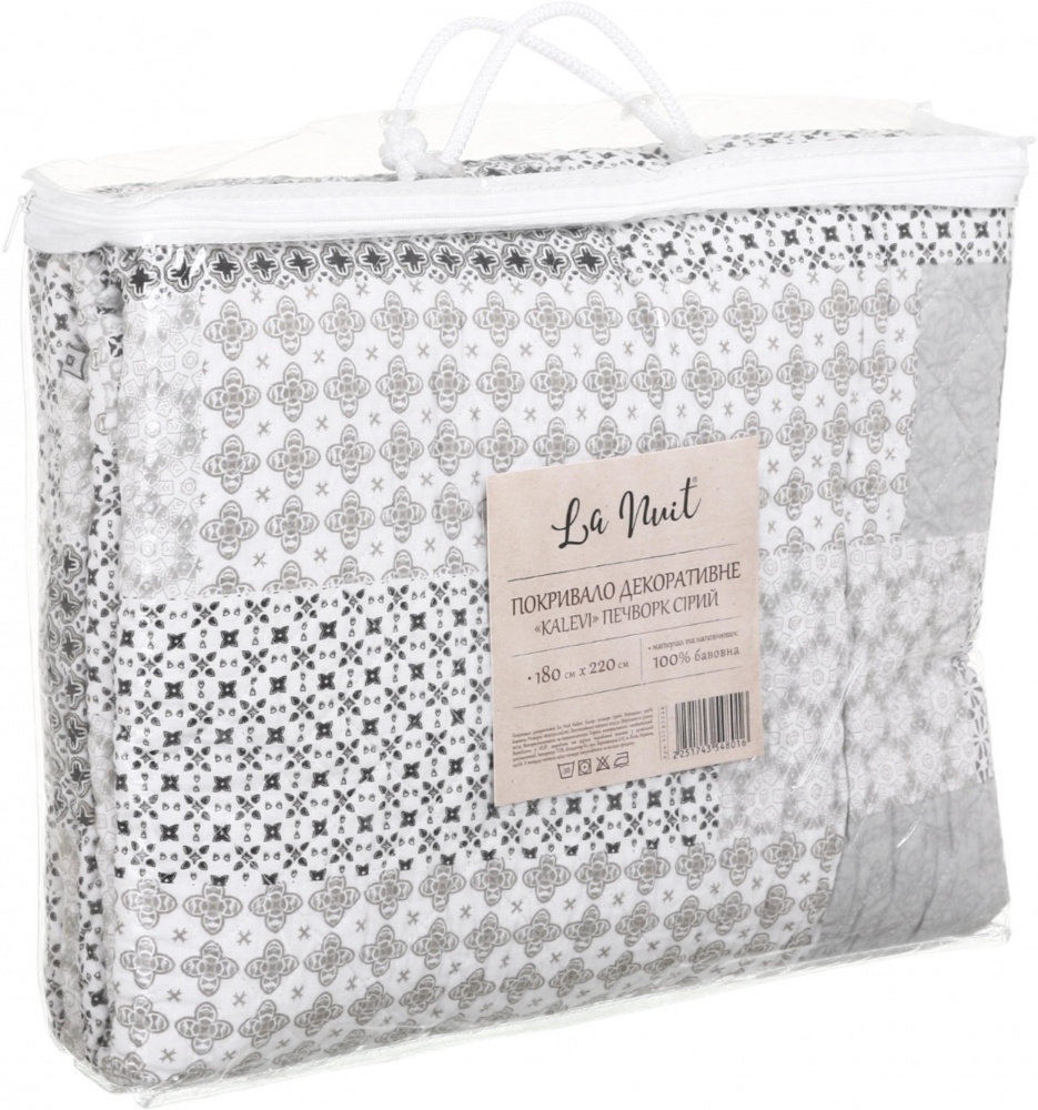 Покрывало декоративное Kalevi 180x220 см La Nuit серый