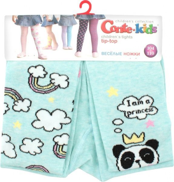 Колготки дитячі Conte-Kids TIP-TOP (веселі ніжки) 482 14С-79СП р.92-98 блідо-бірюзовий 