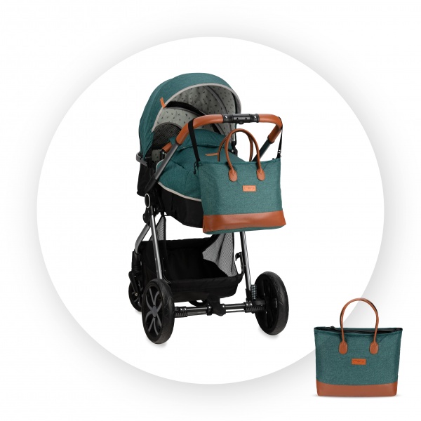 Коляска универсальная 2 в 1 MoMi Limuru 2в1 green 