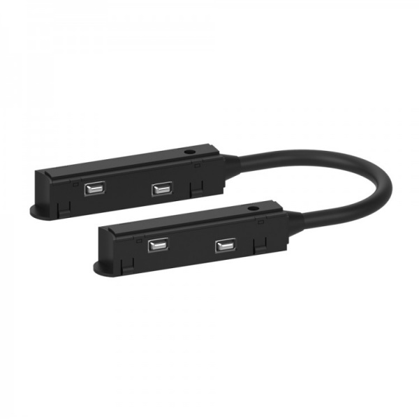 Конектор Feron живлення для низьковольтного шинопроводу гнучкий чорний Feron LD3002 