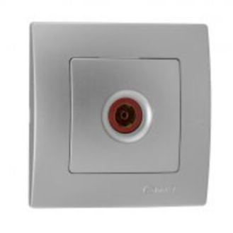 Розетка TV прохідна Makel Lillium Natural Kare IP20 срібло 32065007