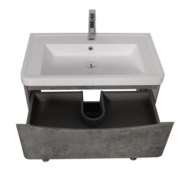 Тумба напольная Aqua Rodos Vista серый мрамор с умывальником Ваr 75 см