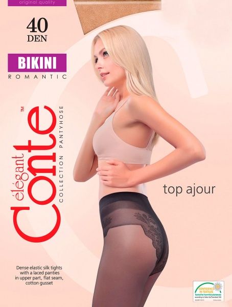 Колготки Conte BIKINI 40 den natural р. 4 бежевый 