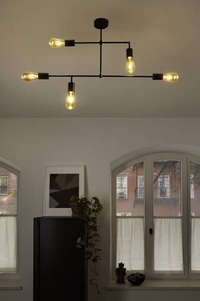 Люстра стельова Ledvance Vintage Edition 1906 Pipe Straight 5x60 Вт E27 чорний 