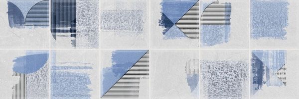 Плитка Allore Group Tokio MATRIX light grey W\DEC M NR Mat 20x60 2 сорт 