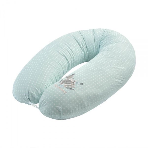 Подушка для кормления Standart Dinosaur 35х200 см с карабином мята IDEIA