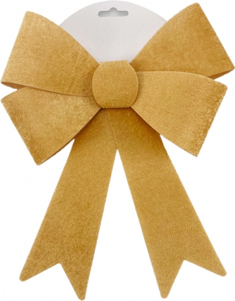 Декорація новорічна Shunda бант 21х27 см золотий