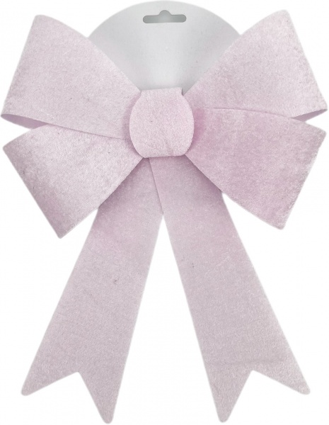 Декорація новорічна Shunda бант 21х27 см рожевий
