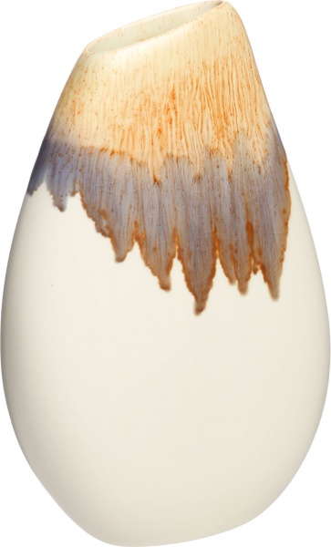 Ваза керамическая оранжевая охра 25 см Bernardo