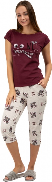 Пижама женская Roksana 1035/16049 р. 2XL баклажановый 