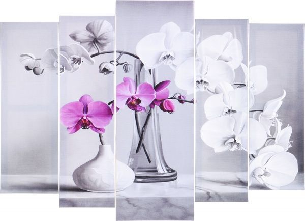 Картина модульная 5 частей Орхидеи 118x80 см Е0100 