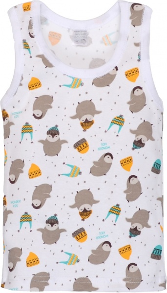 Майка для мальчиков для мальчиков Татошка р.92 белый с рисунком 2505228пін 